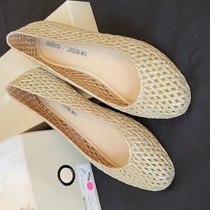 Melissa/Jason Wu Gold Flats